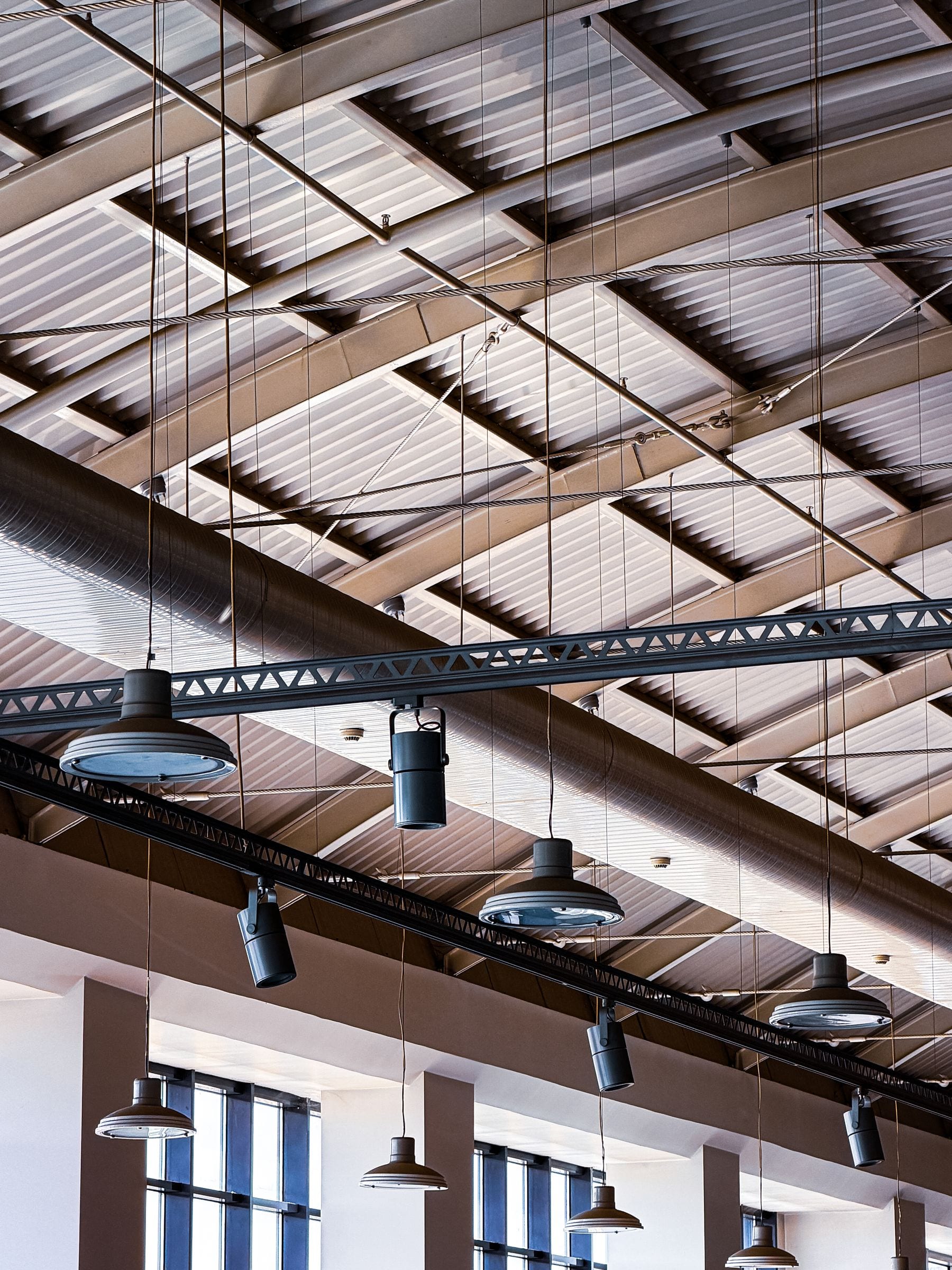 Commercial ceiling and pendant lighting installation — Call Paul Contracting, Edmonton
