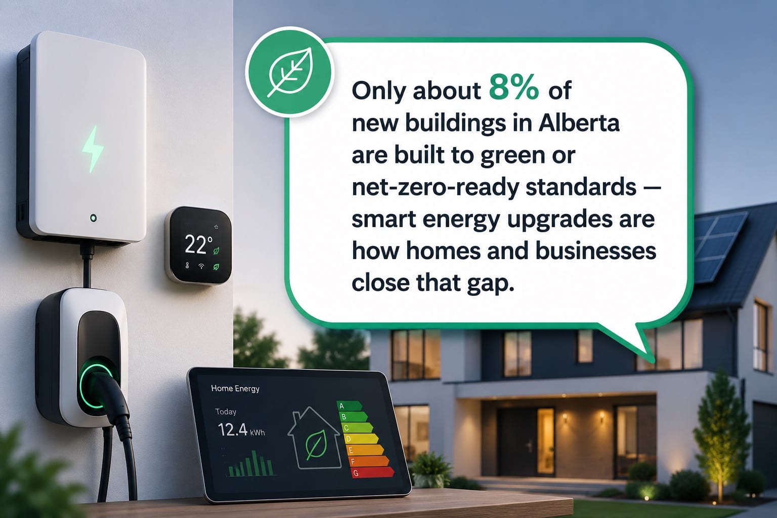 Smart energy technologies — EV charging, smart thermostat and home energy monitoring by Call Paul Contracting, Edmonton